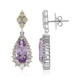 Boucles d'oreilles en argent et Quartz Fleur de Lys (Dallas Prince Designs)