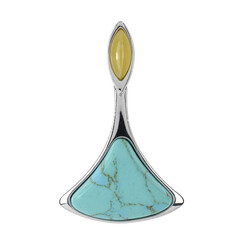 Pendentif en argent et Turquoise