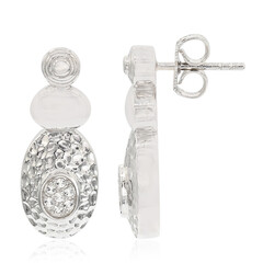 Boucles d'oreilles en argent et Topaze blanche