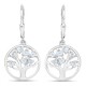 Boucles d'oreilles en argent et Topaze bleu ciel