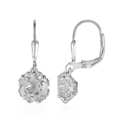 Boucles d'oreilles en argent et Topaze blanche