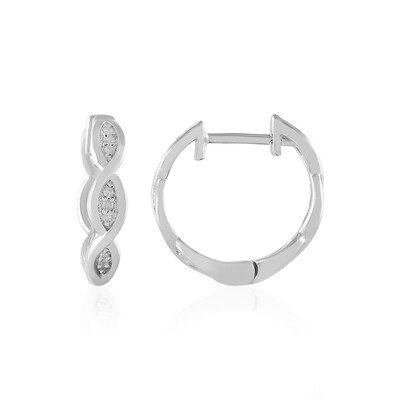 Boucles d'oreilles en argent et Diamant I2 (I)