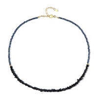 Collier en argent et Saphir bleu de Birmanie