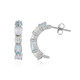 Boucles d'oreilles en argent et Pierre de lune bleue (KM by Juwelo)