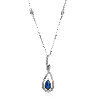 Collier en or et Saphir bleu de Ceylan (CIRARI)