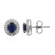 Boucles d'oreilles en or et Saphir bleu de Ceylan