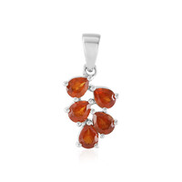 Pendentif en argent et Grenat Hessonite