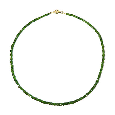 Collier en argent et Diopside de Russie (Riya)