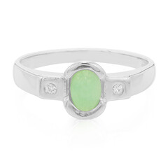 Bague en argent et Chrysoprase impériale