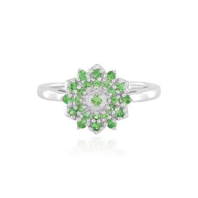 Bague en argent et Grenat Tsavorite