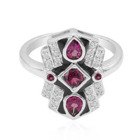 Bague en argent et Grenat Rhodolite