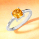 Bague en argent et Citrine