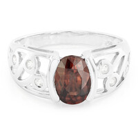 Bague en or et Zircon cannelle