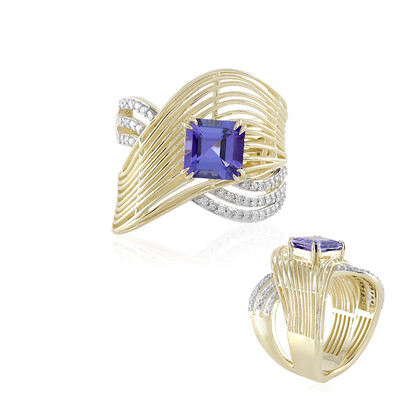 Bague en or et Tanzanite AAA (Ornaments by de Melo)