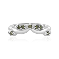 Bague en argent et Diamant vert I3