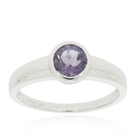 Bague en argent et Quartz Myrtille