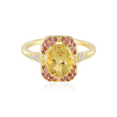 Bague en argent et Béryl jaune