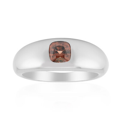 Bague en argent et Zircon rose