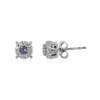 Boucles d'oreilles en argent et Tanzanite