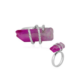 Bague en argent et Quartz multicolore