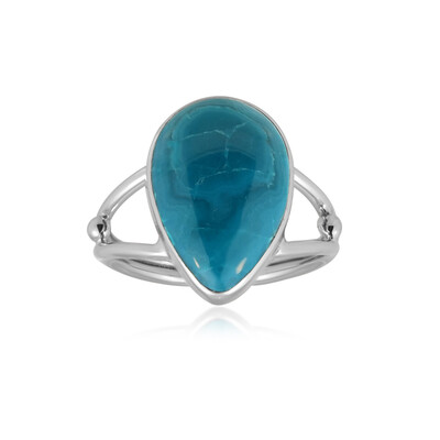 Bague en argent et Opale bleue d'Atacama