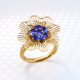 Bague en or et Tanzanite AAA (Ornaments by de Melo)