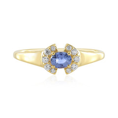 Bague en argent et Saphir bleu de Ceylan non chauffé