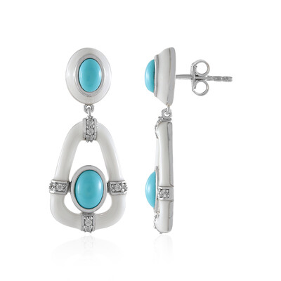 Boucles d'oreilles en argent et Turquoise Sleeping Beauty