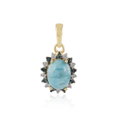 Pendentif en argent et Larimar