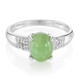 Bague en argent et Chrysoprase impériale