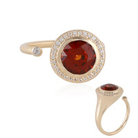 Bague en or et Grenat Hessonite