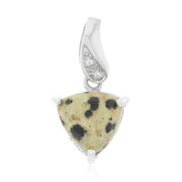 Pendentif en argent et Jaspe Dalmatien