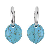 Boucles d'oreilles en argent et Turquoise