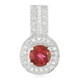 Pendentif en argent et Topaze Cerise