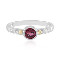 Bague en argent et Grenat Rhodolite (Granulieren)