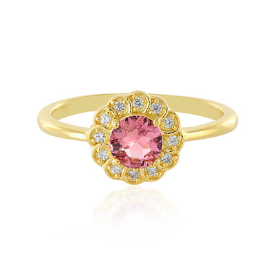 Bague en argent et Tourmaline rose