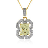 Collier en argent et Kunzite jaune canari