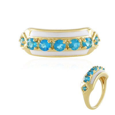 Bague en argent et Apatite bleue