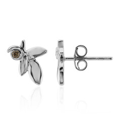 Boucles d'oreilles en argent et Diamant champagne I1