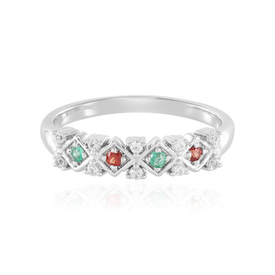 Bague en argent et Emeraude de Russie