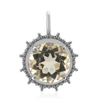 Pendentif en argent et Pierre de soleil du Mexique