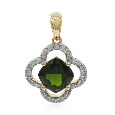 Pendentif en or et Diopside de Russie