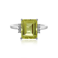 Bague en argent et Quartz citron