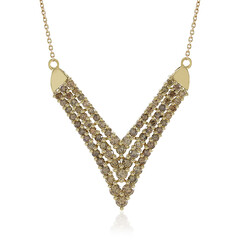 Collier en or et Diamant champagne I2 (de Melo)