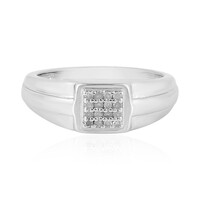 Bague en argent et Diamant PK (J)