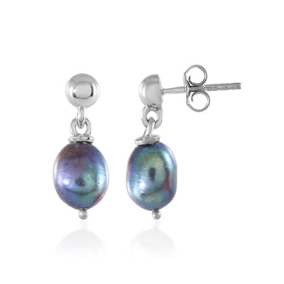 Boucles d'oreilles en argent et Perle de culture d'eau douce mystique