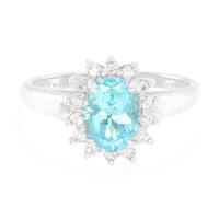 Bague en argent et Apatite bleue