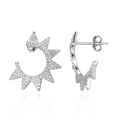 Boucles d'oreilles en argent et Topaze blanche