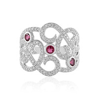 Bague en argent et Rubellite (de Melo)