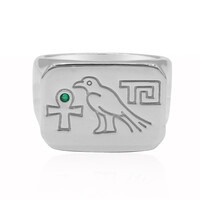 Bague en argent et Emeraude du Brésil